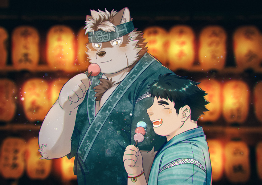 horkeu kamui and protagonist 5 (tokyo afterschool summoners) drawn by daisukebear