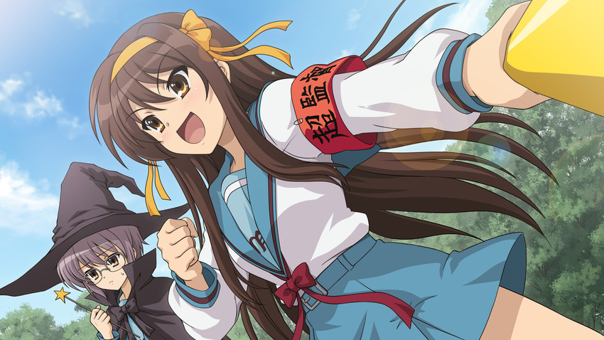 suzumiya haruhi and nagato yuki (suzumiya haruhi no yuuutsu and 2 more)