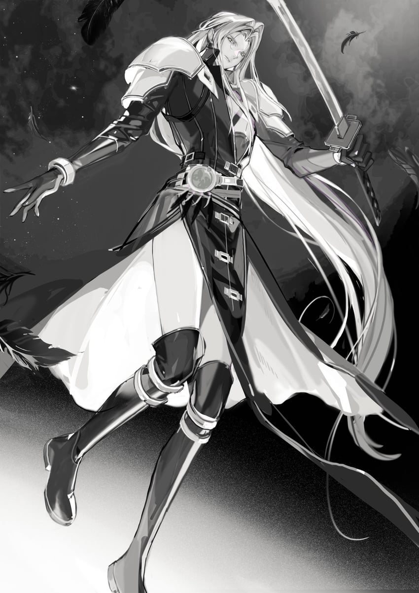 sephiroth (final fantasy and 2 more) drawn by zzchen22