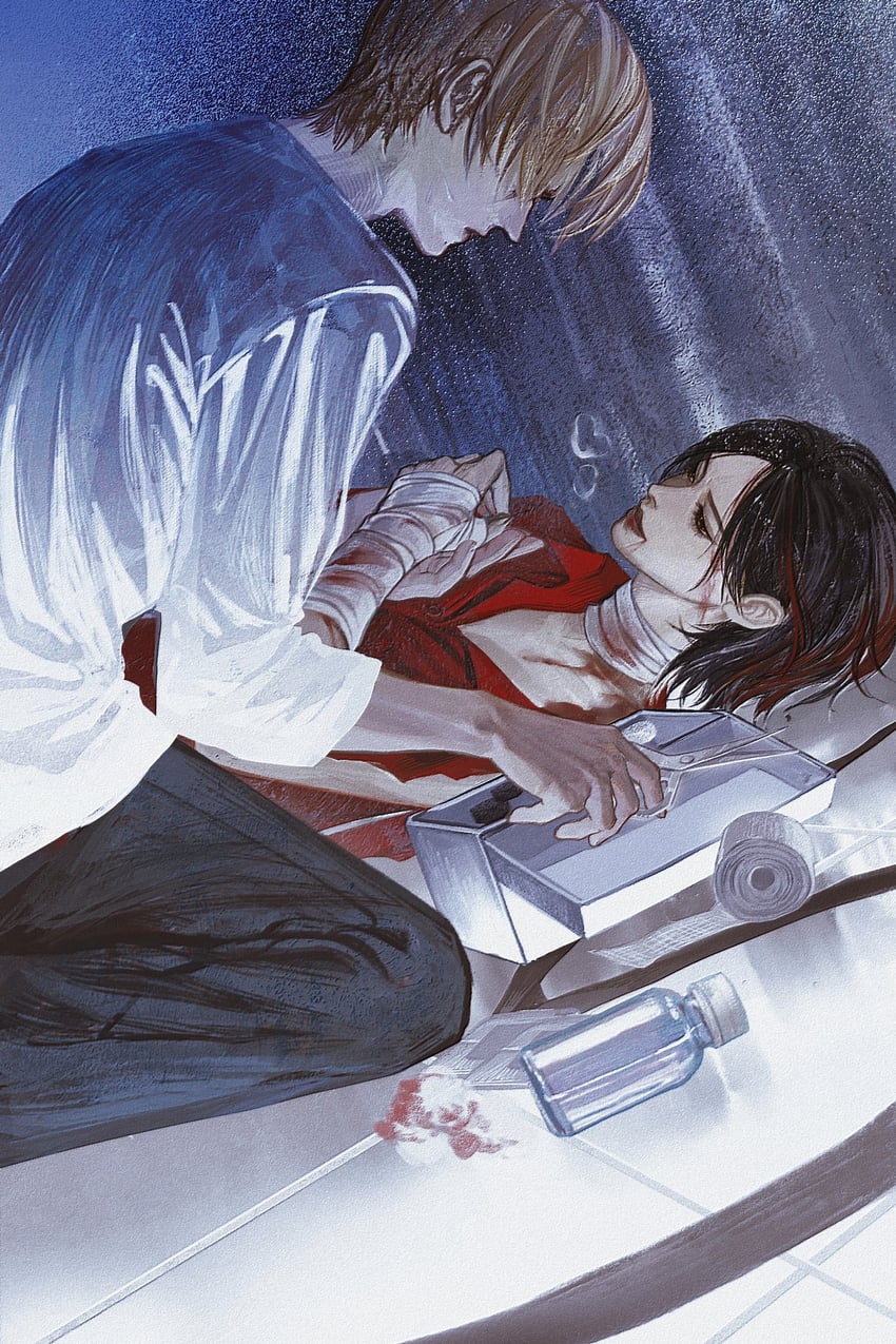 leon s. kennedy and ada wong (resident evil and 1 more) drawn by ringorange_0514