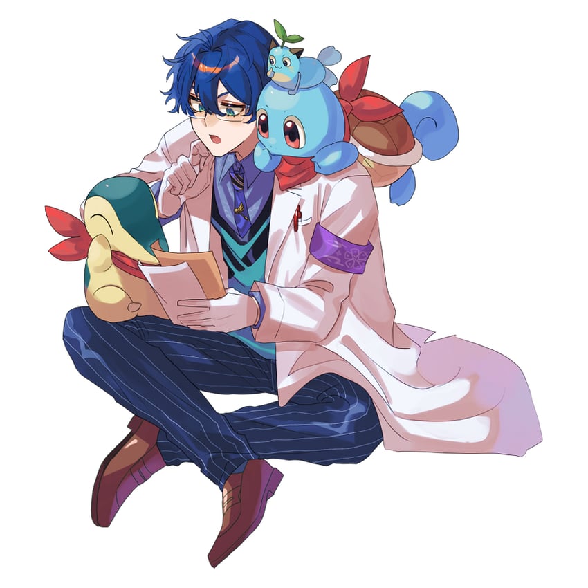 squirtle, cyndaquil, leos vincent, and mameneko (pokemon and 1 more) drawn by holiuvre_318