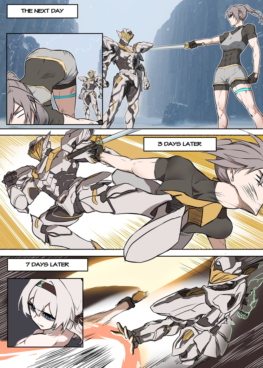 trailblazer, firefly, stelle, and sam (honkai and 1 more) drawn by huybu51