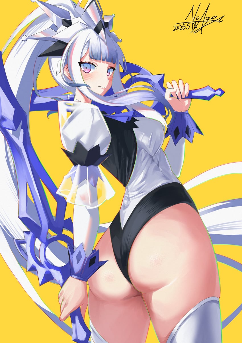 maliss <q> white binder (yu-gi-oh!) drawn by noagen