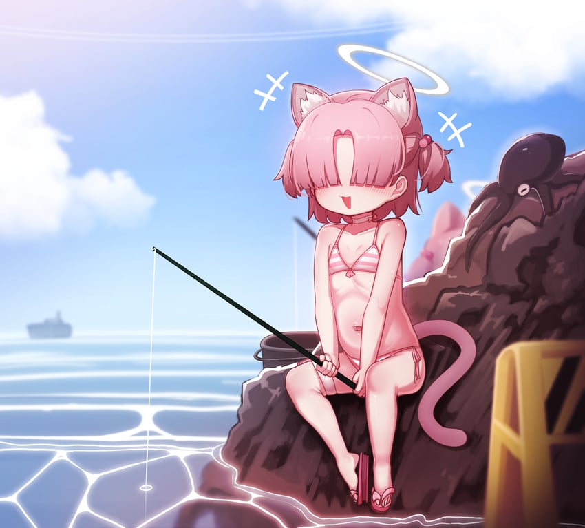 chlorella observation club member (blue archive) drawn by mochikushi