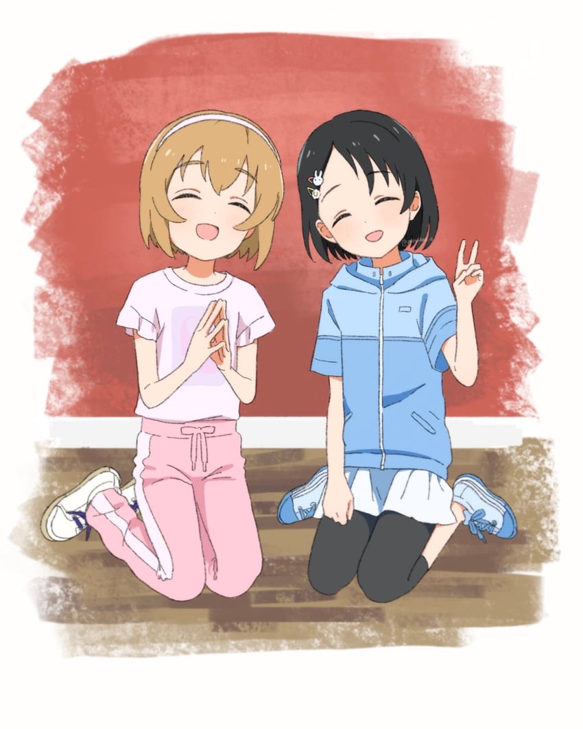 sasaki chie and koga koharu (idolmaster and 2 more) drawn by megabee_e