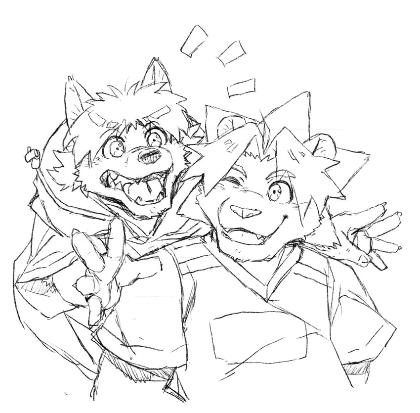 shun kodori and soutarou touno (morenatsu) drawn by gamma_dh
