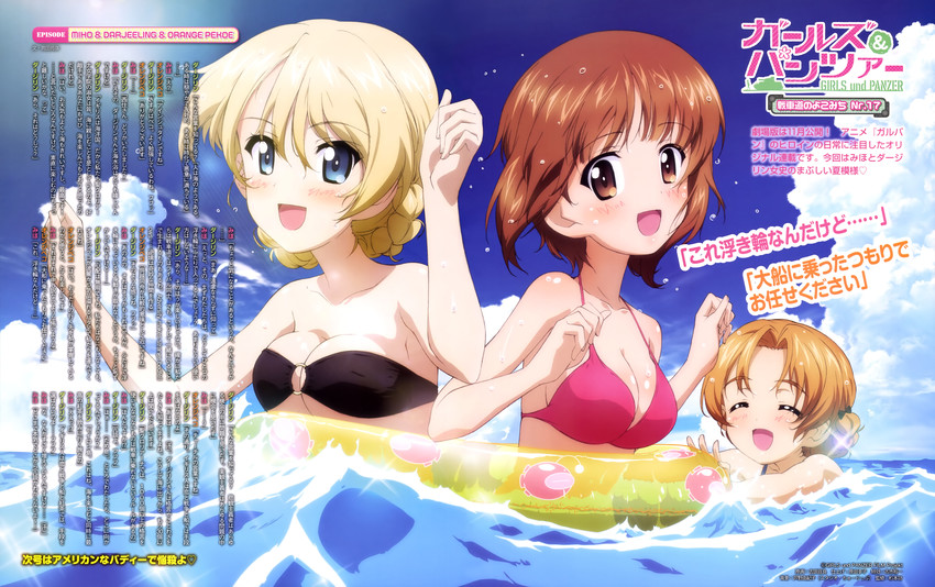 nishizumi miho, darjeeling, and orange pekoe (girls und panzer) drawn by yoshida_kousuke