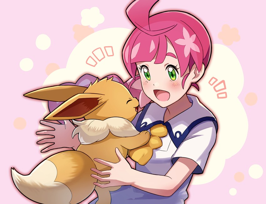 eevee and chloe (pokemon and 1 more) drawn by itsumiruka