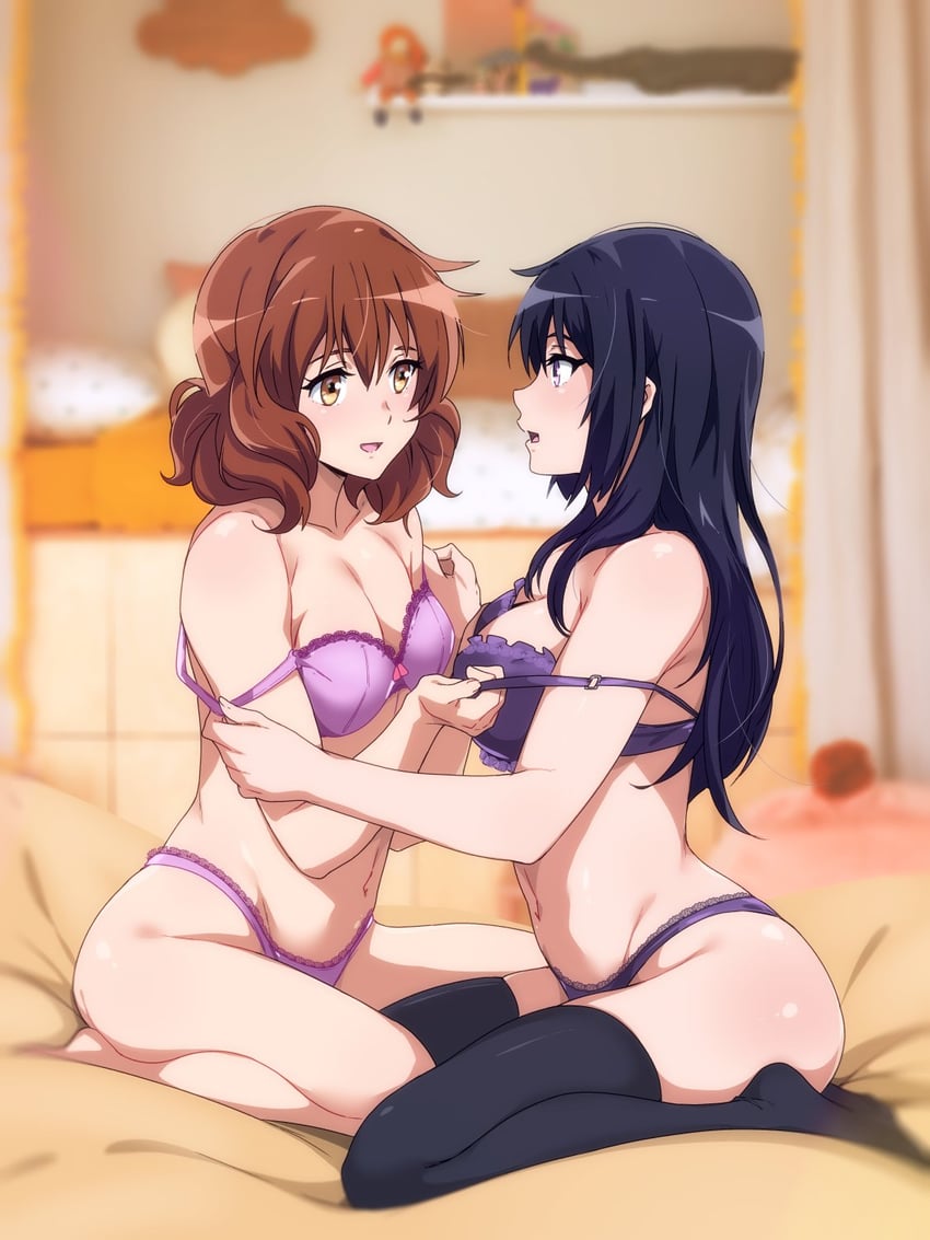 oumae kumiko and kousaka reina (hibike! euphonium) drawn by sbel02