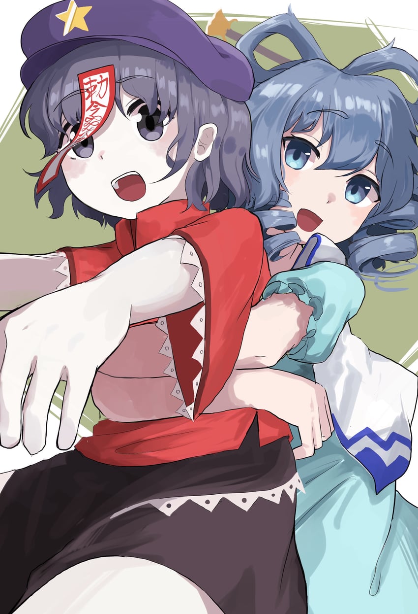 kaku seiga and miyako yoshika (touhou) drawn by kurikuriman