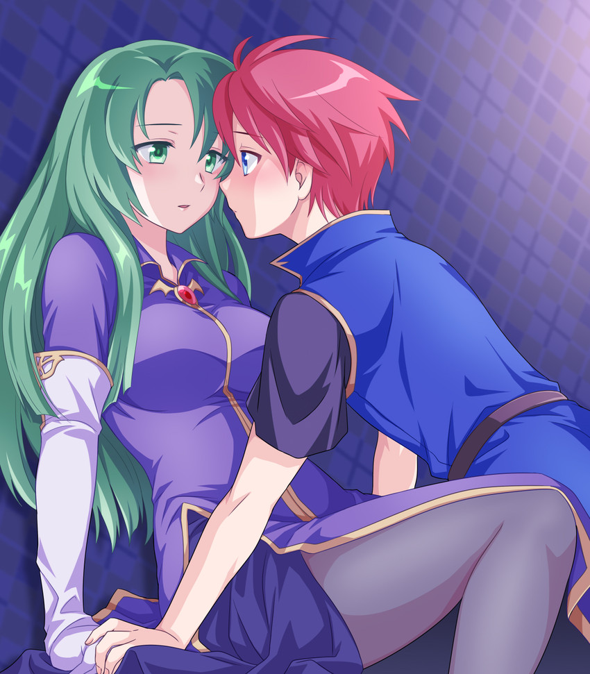 roy and cecilia (fire emblem and 1 more) drawn by ham_pon