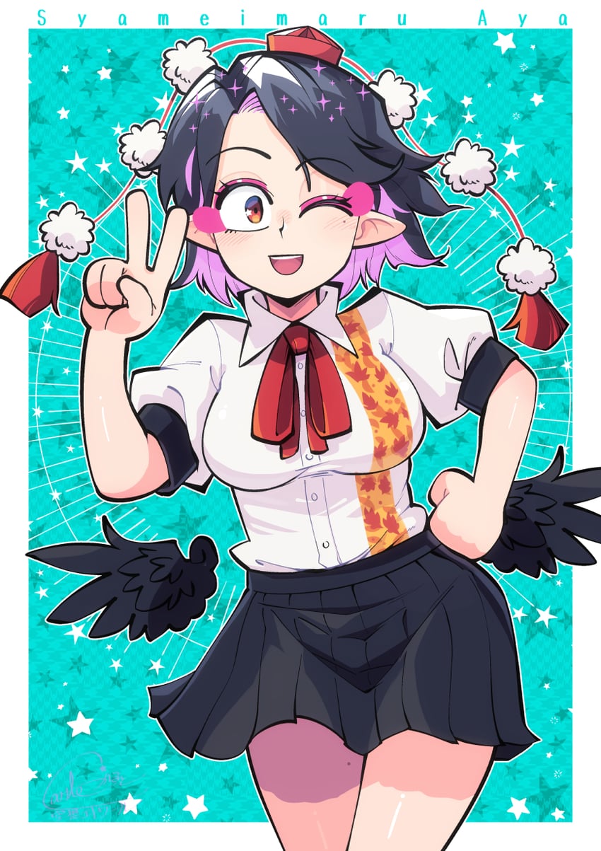 shameimaru aya (touhou) drawn by carte