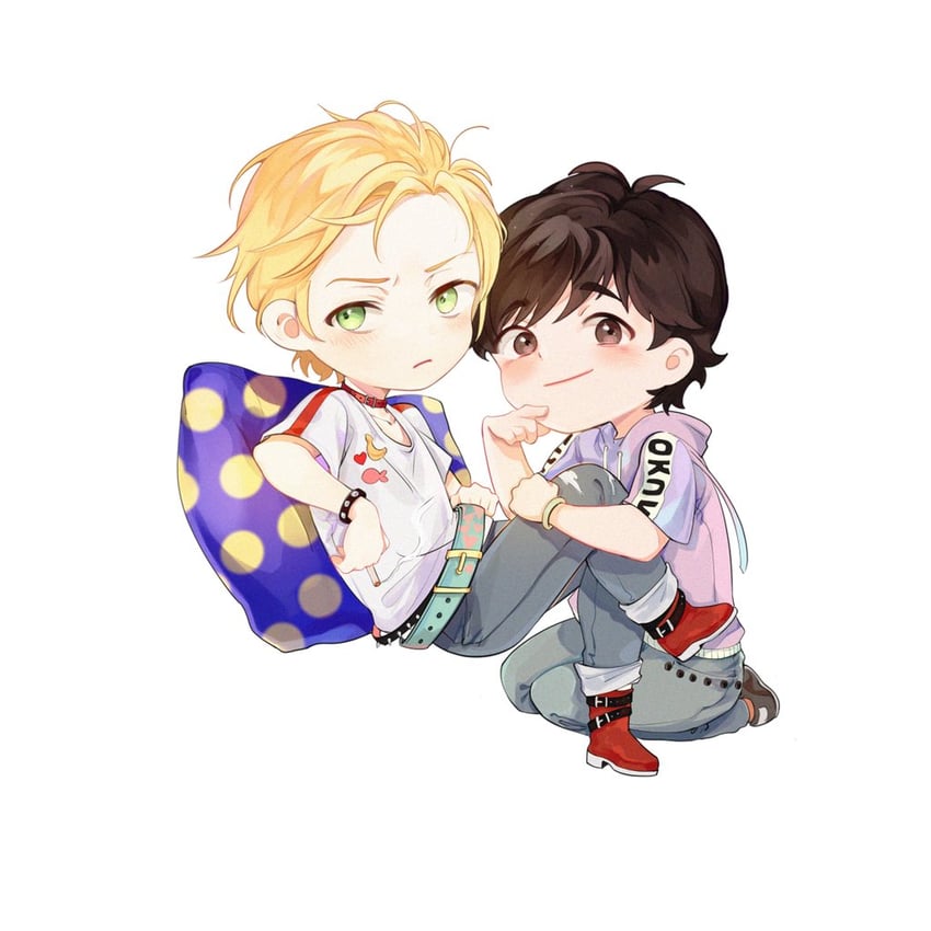 ash lynx and okumura eiji (banana fish) drawn by vidave1