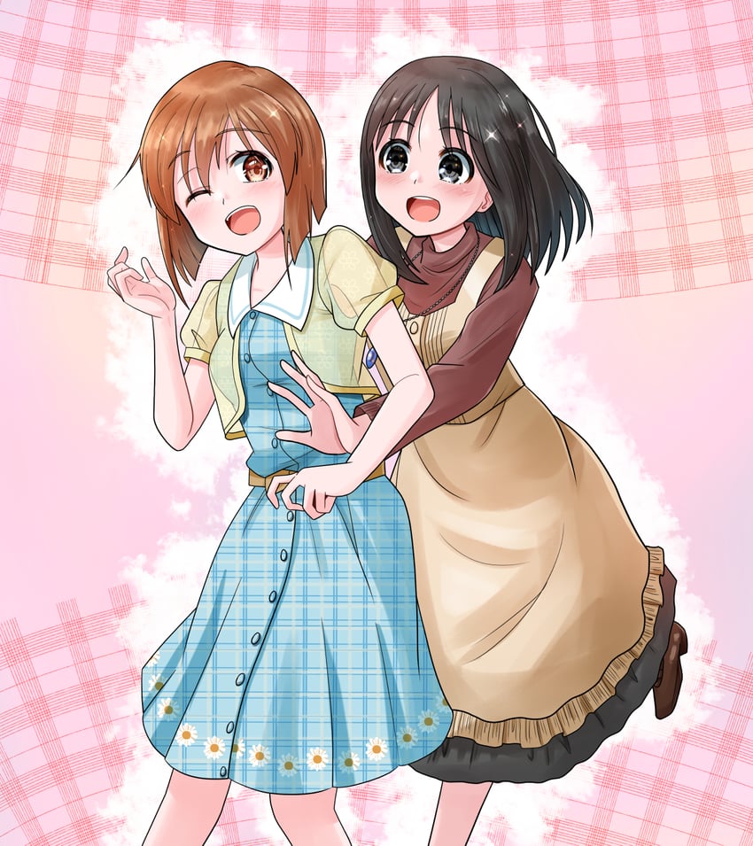 hagiwara yukiho and kasuga ayumu (idolmaster and 1 more) drawn by kitou_toshinari