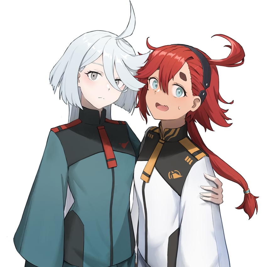 suletta mercury and miorine rembran (gundam and 1 more) drawn by nyanko960121