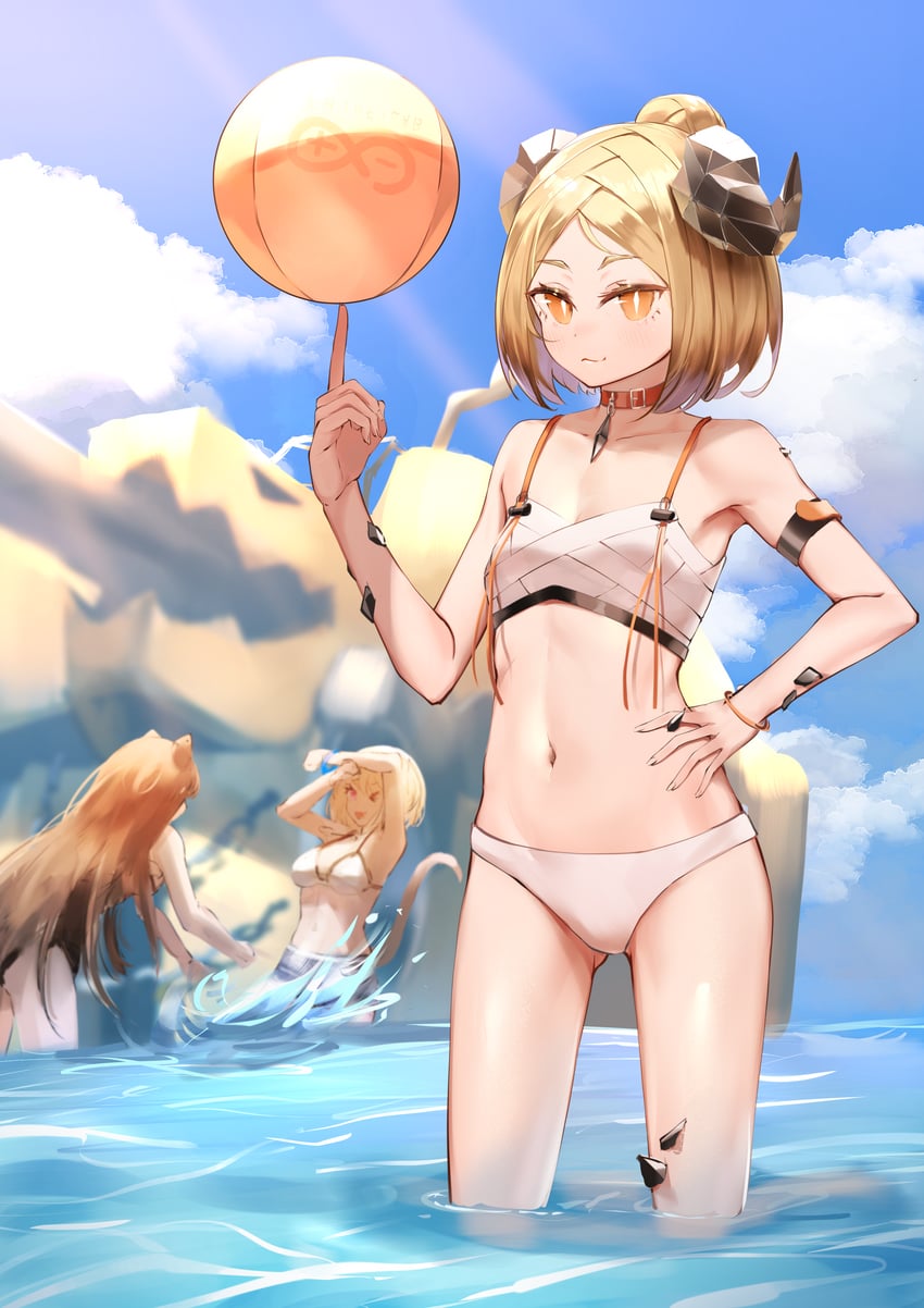 ceobe, utage, ifrit, and big ugly (arknights) drawn by kirigirisu1221