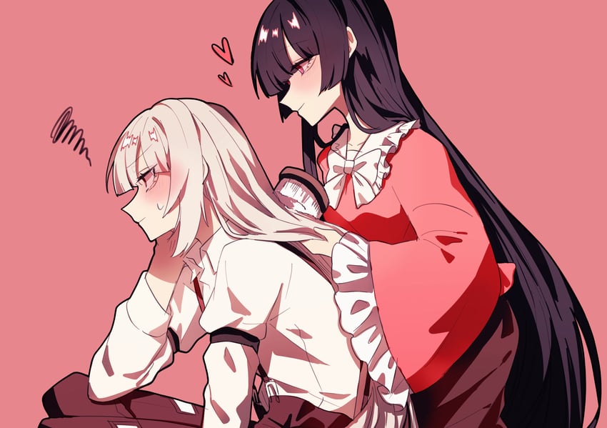 fujiwara no mokou and houraisan kaguya (touhou) drawn by somei_ooo