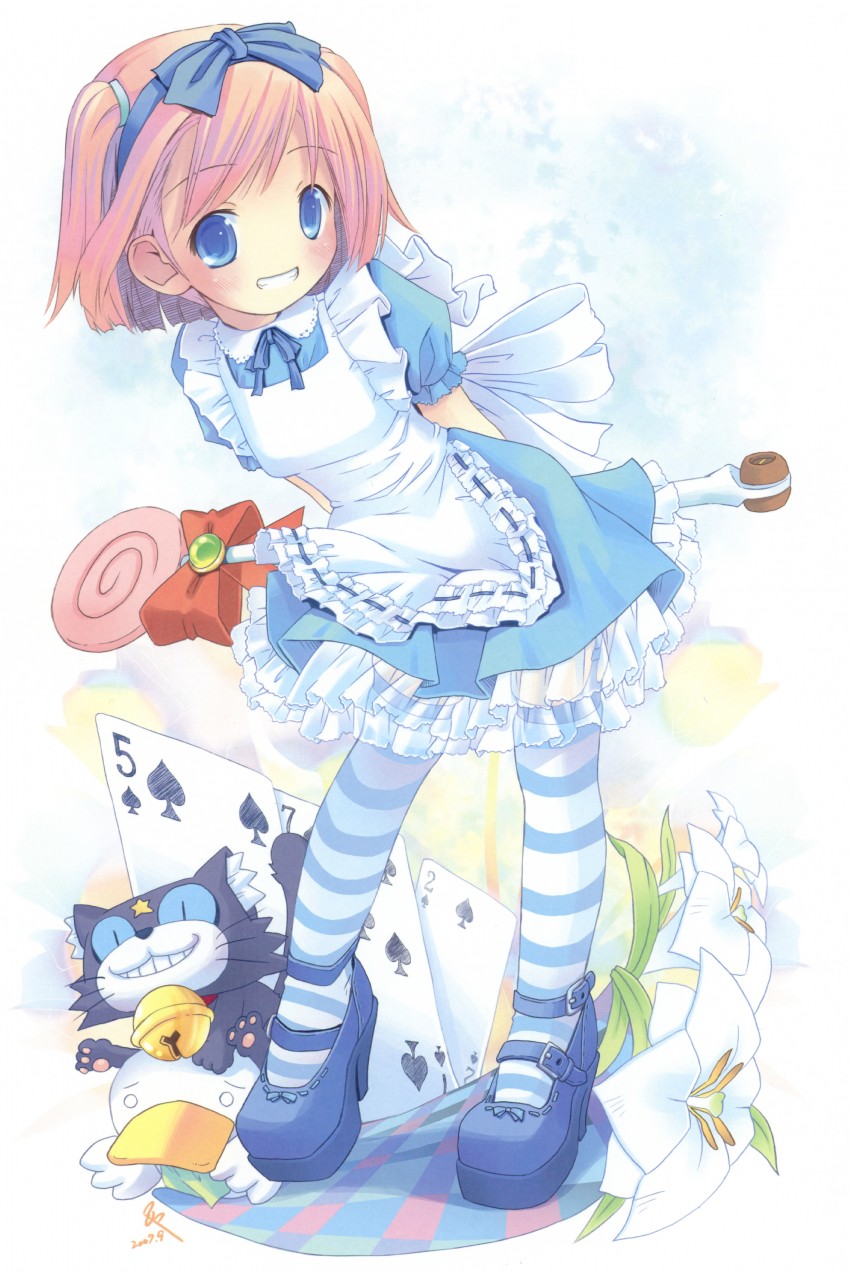 alice, nijihara ink, ah-kun, and ka-kun (alice's adventures in wonderland and 1 more) drawn by pop_(electromagneticwave)