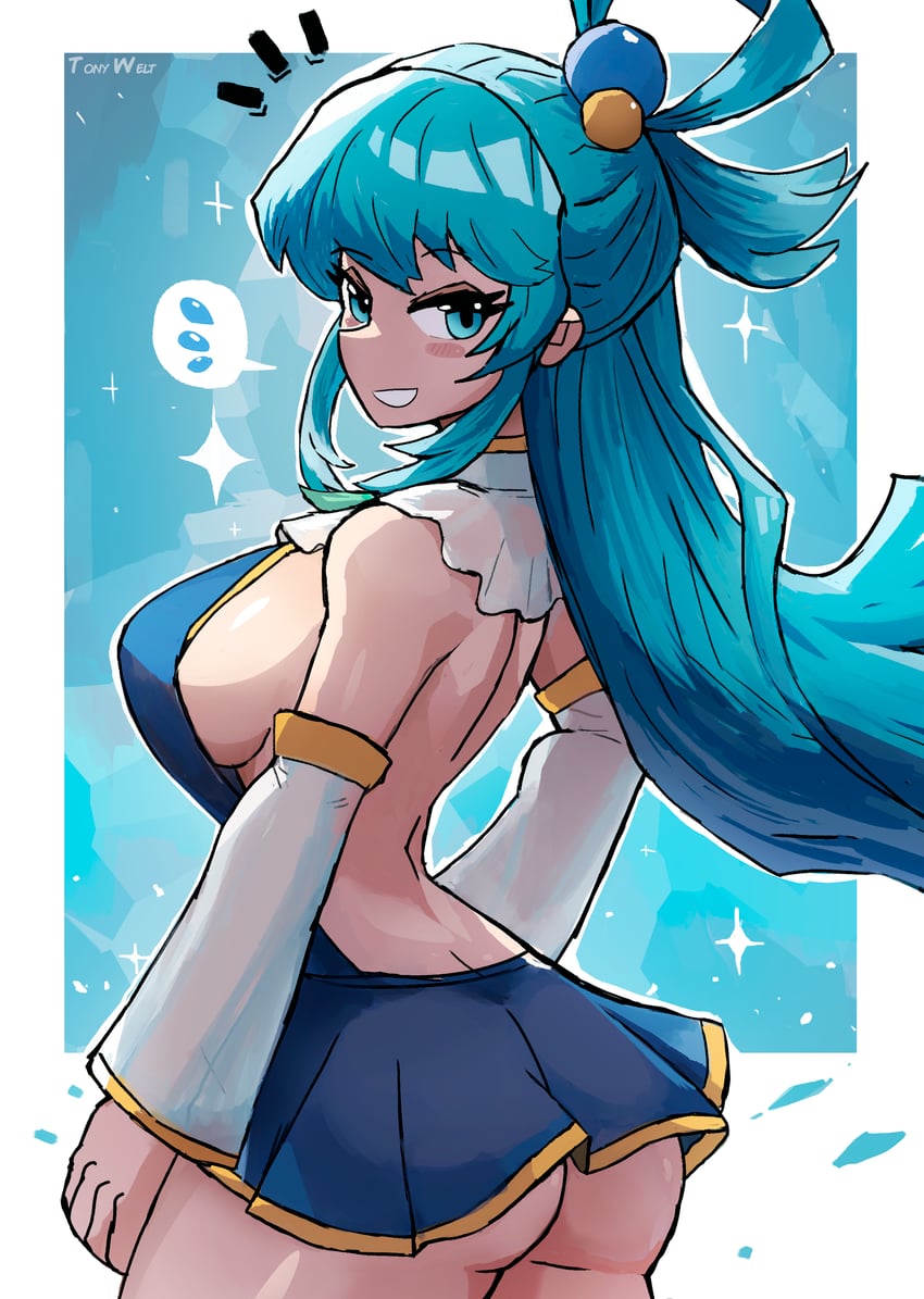 aqua (kono subarashii sekai ni shukufuku wo!) drawn by tony_welt