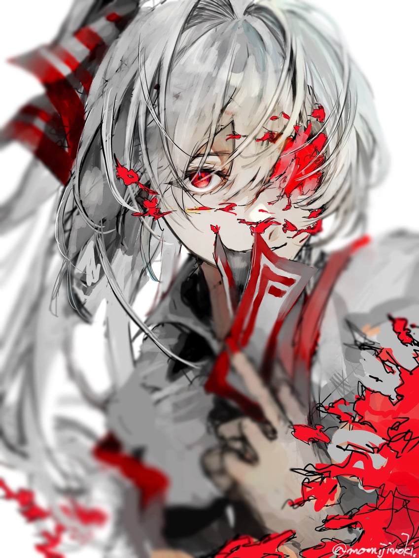 fujiwara no mokou (touhou) drawn by kae_de_(k_momiji1537)