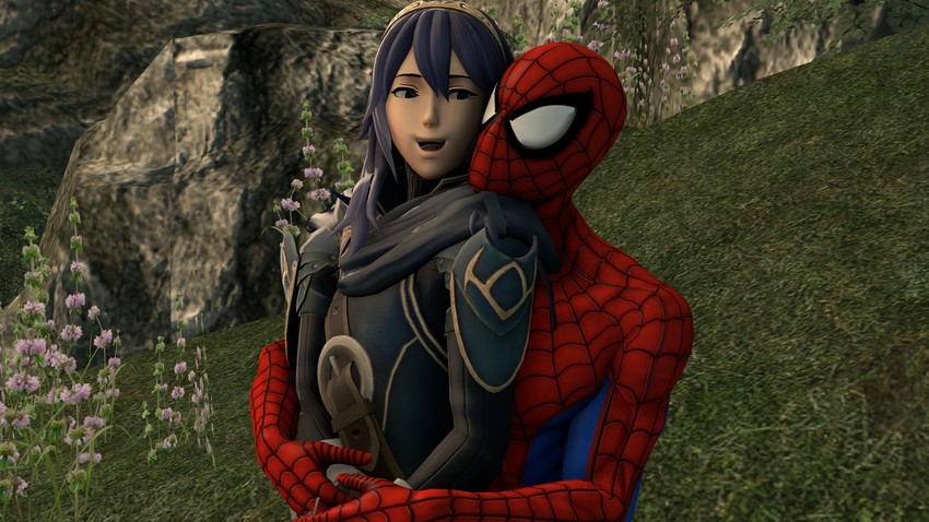 lucina, spider-man, and laura bailey (fire emblem and 3 more) drawn by loverlassysponk