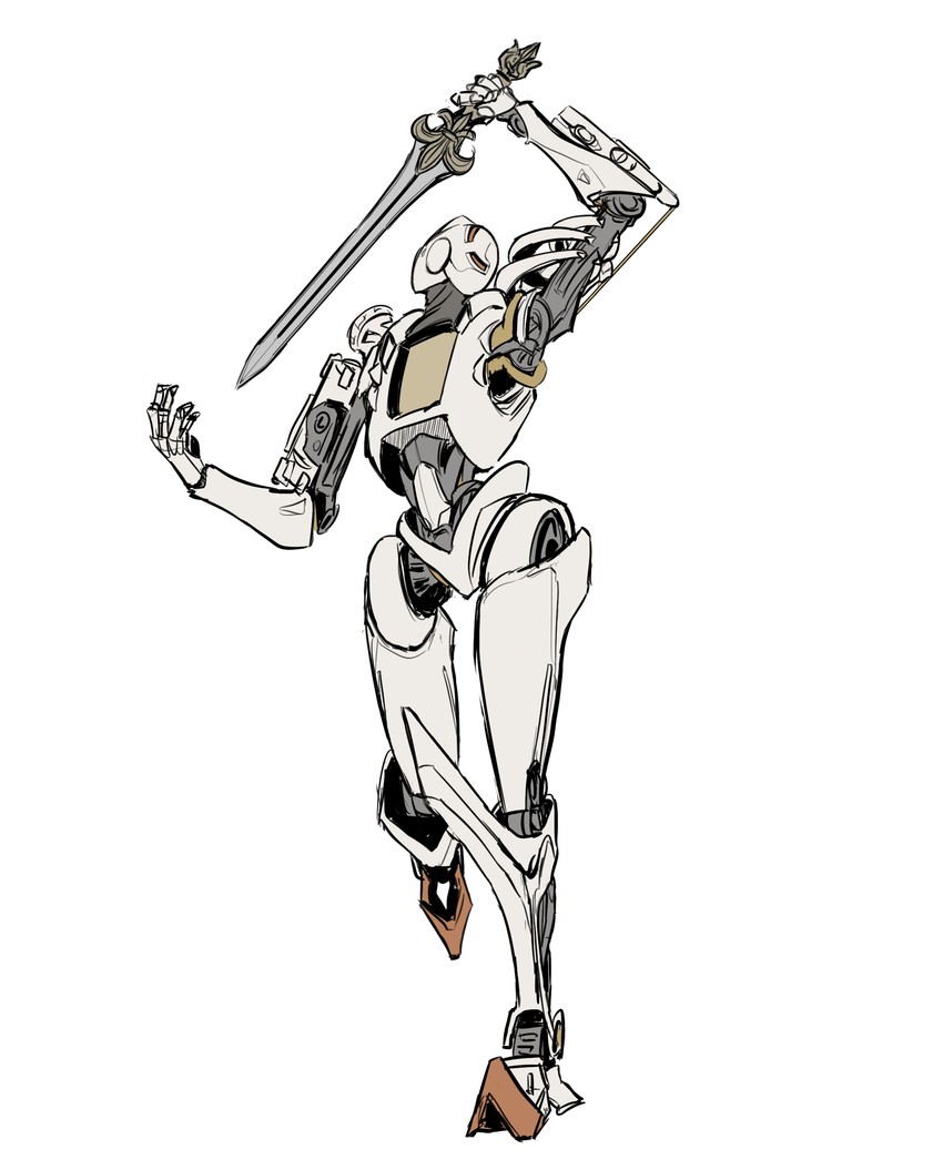 pathfinder and war machine pathfinder (apex legends) drawn by y_(user_rjry7778)