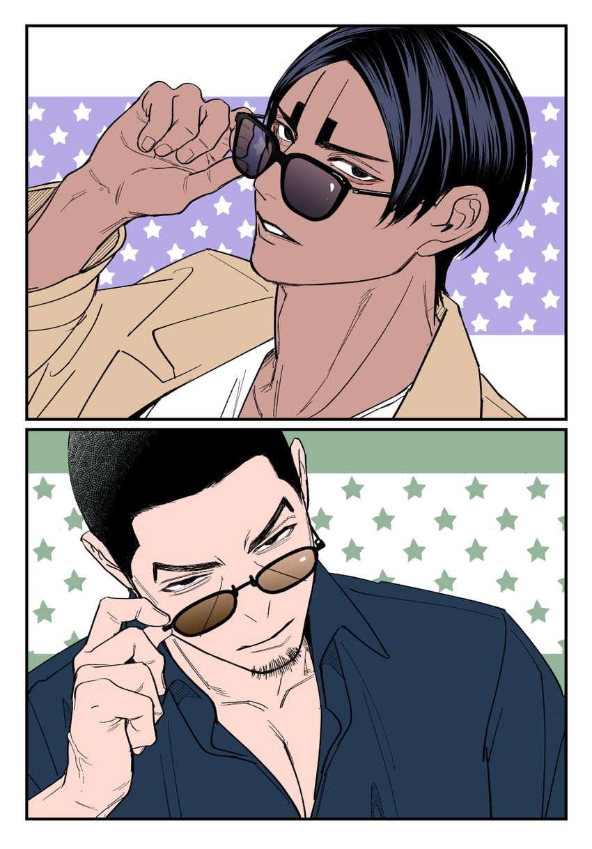 tsukishima hajime and koito otonoshin (golden kamuy) drawn by u_(lastcrime)