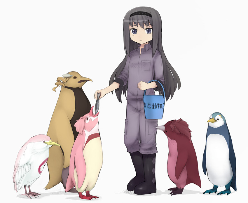 akemi homura, kaname madoka, miki sayaka, sakura kyoko, tomoe mami, and 1 more (mahou shoujo madoka magica) drawn by abubu