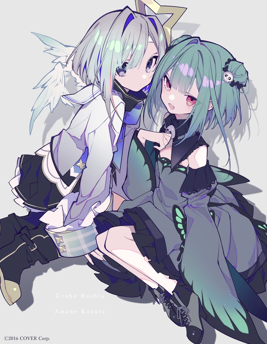 amane kanata and uruha rushia (hololive) drawn by mochizuki_kei