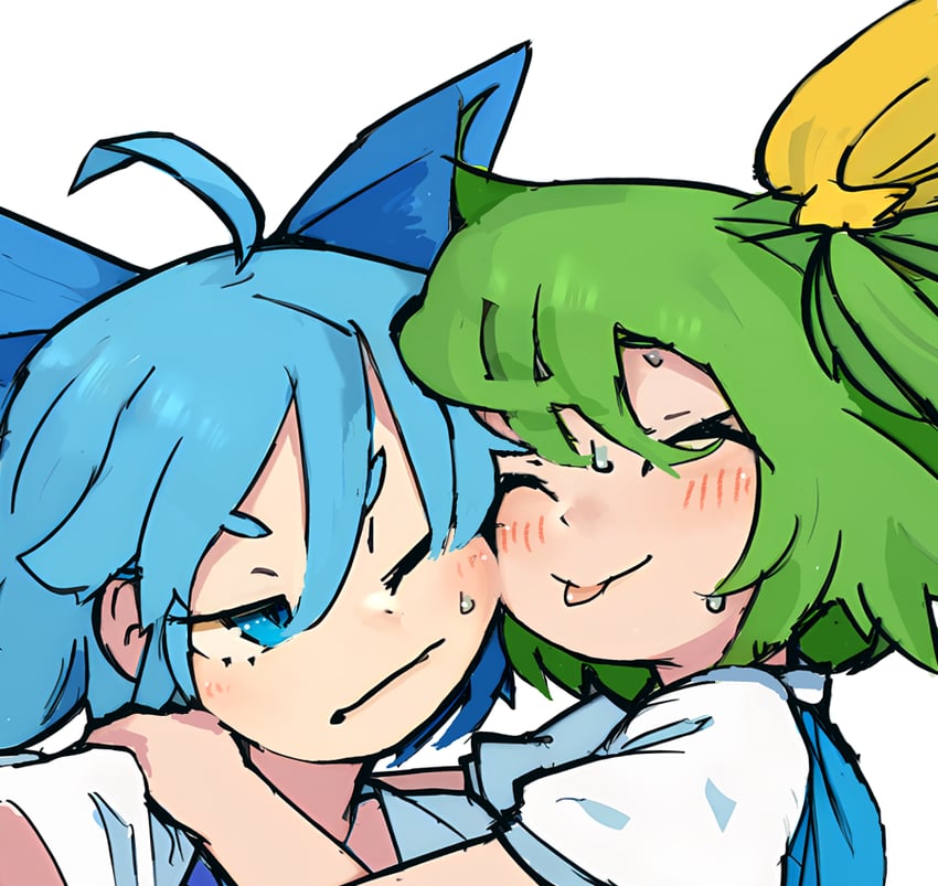 cirno and daiyousei (touhou and 1 more) drawn by yoshiyuki_(14330975)
