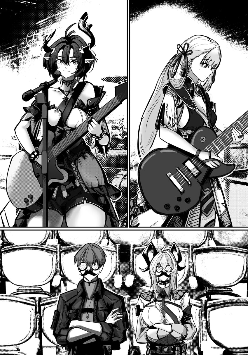 gotoh hitori, kita ikuyo, rover, zani, male rover, and 4 more (bocchi the rock! and 1 more) drawn by li9999