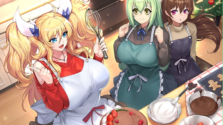 onisaki kirara, uehara shikanosuke, and aishuu hebiko (taimanin and 1 more)