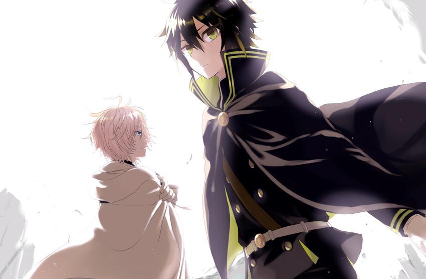 hyakuya yuuichirou and hyakuya mikaela (owari no seraph) drawn by jne