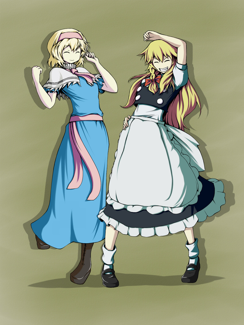 kirisame marisa and alice margatroid (touhou) drawn by kugi_(kugi-xiv)