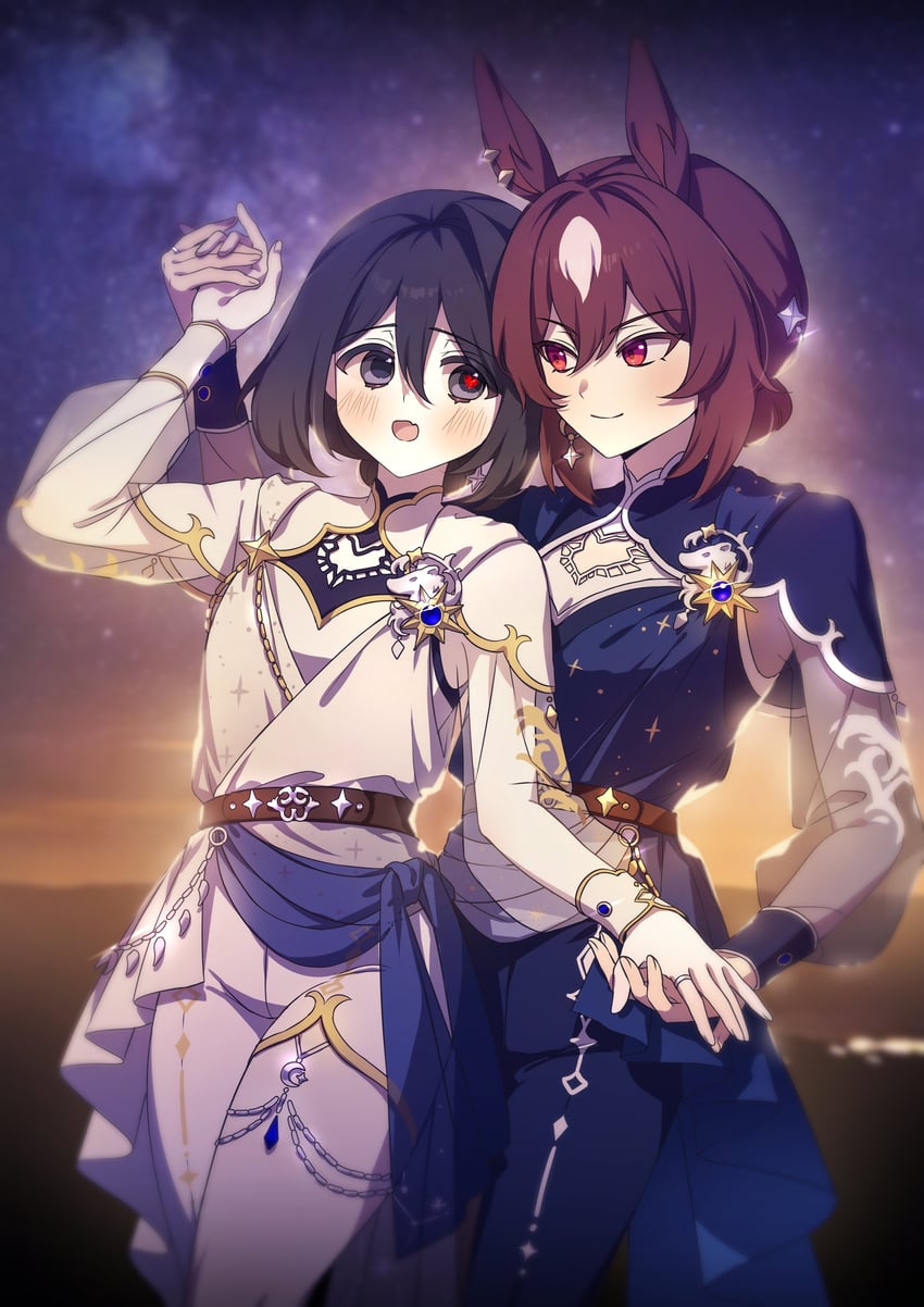 sirius symboli and fumi amashiro (original and 1 more) drawn by memaeng