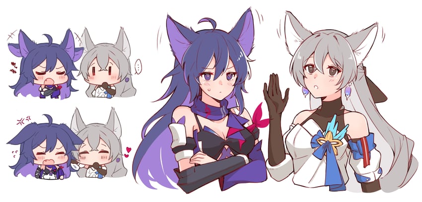 bronya rand and seele (honkai and 1 more) drawn by sunny_day_9797