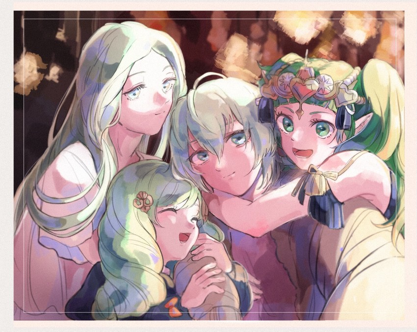 rhea, sothis, male byleth, and flayn (fire emblem and 1 more) drawn by 3rdk0n