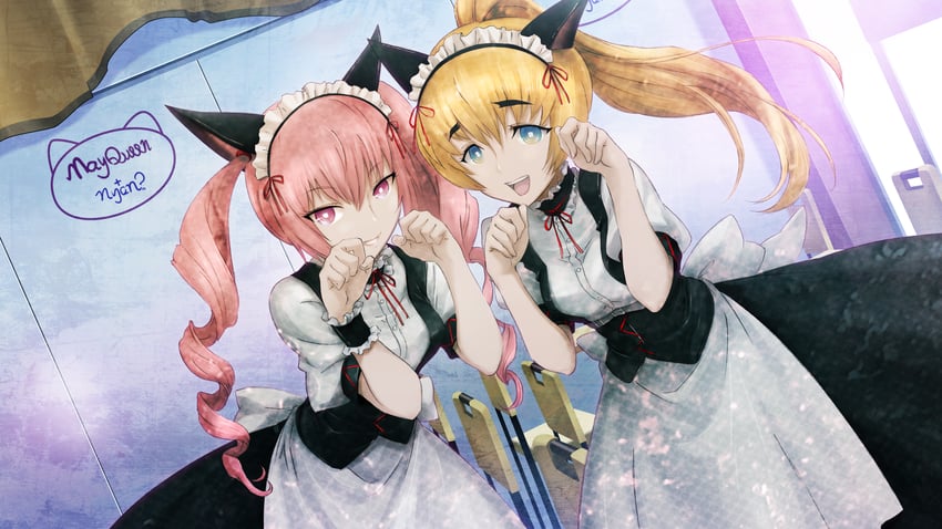 shiina mayuri and akiha rumiho (steins;gate) drawn by huke