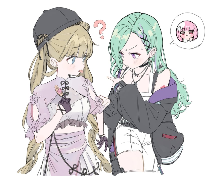 yakumo beni, hanabusa lisa, and yumeno akari (vspo! and 1 more) drawn by hanada_ten