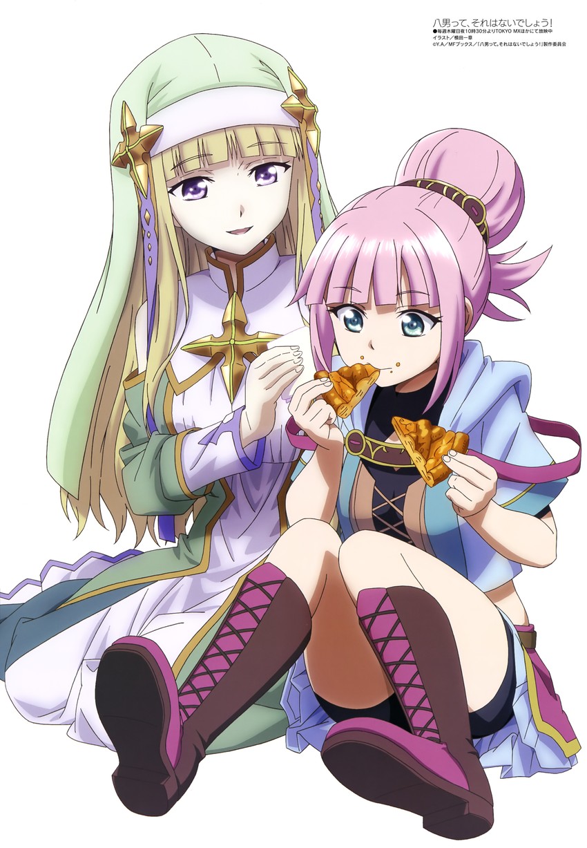 elise katharina von hohenheim and vilma etre von asgahan (megami magazine and 1 more) drawn by makida_kazuaki