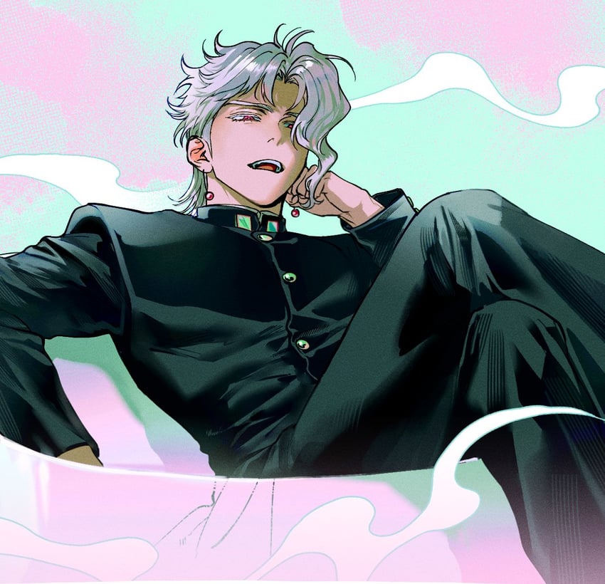 kakyoin noriaki (jojo no kimyou na bouken and 1 more) drawn by og_man