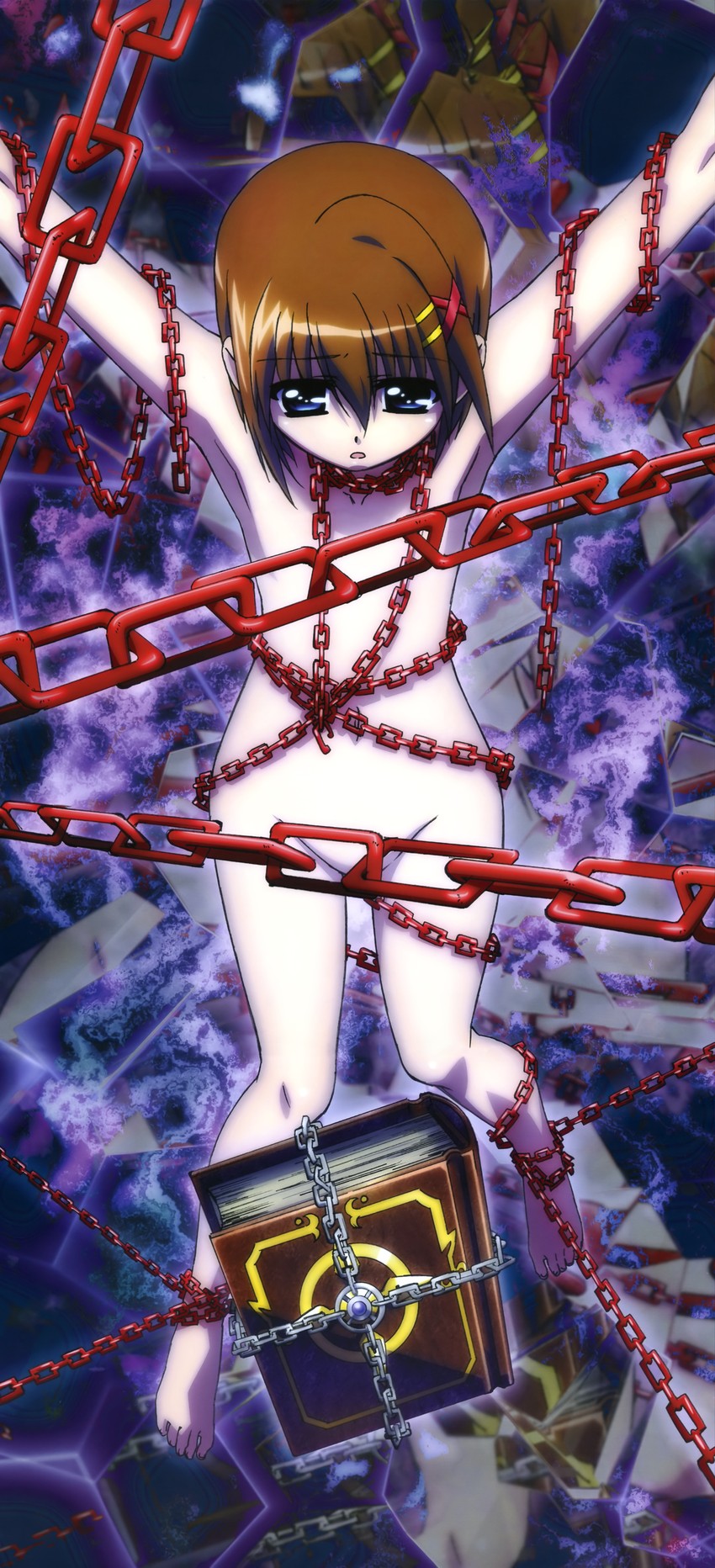 yagami hayate and tome of the night sky (lyrical nanoha and 4 more) drawn by hashimoto_takayoshi