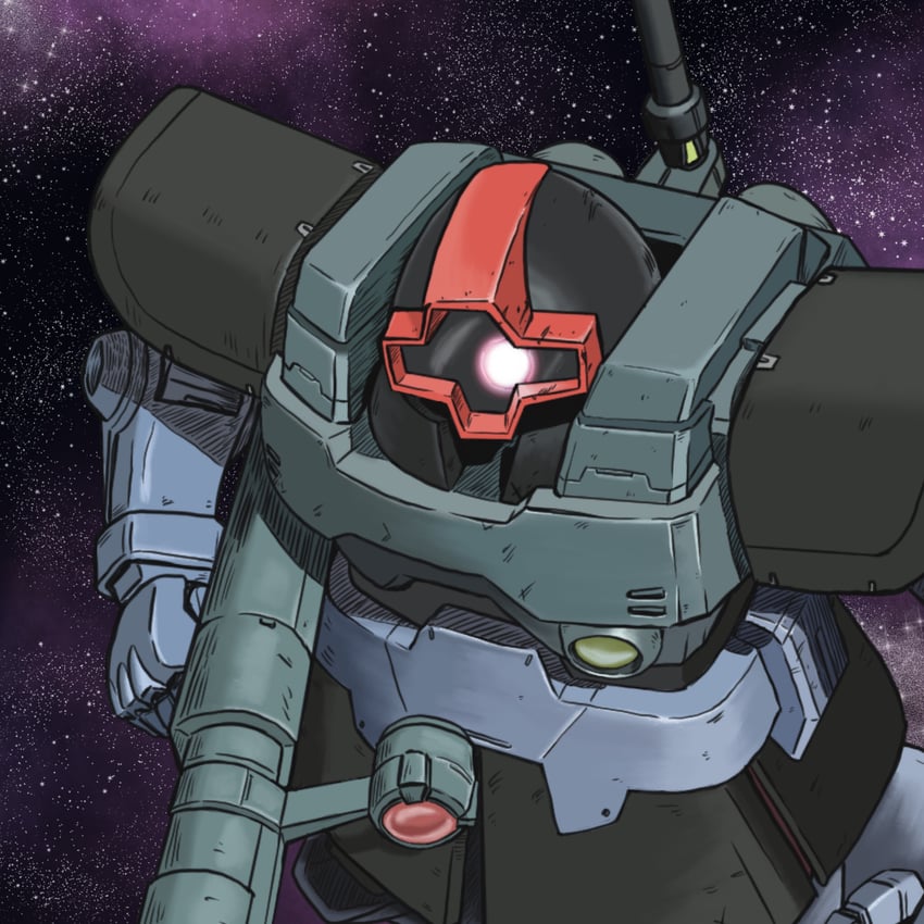 rick dom (gundam and 1 more) drawn by primate_nemesis