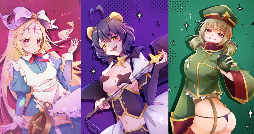 hiiragi utena, magia baiser, araga kiwi, leoparde, morino korisu, and 1 more (mahou shoujo ni akogarete) drawn by yuiminon3