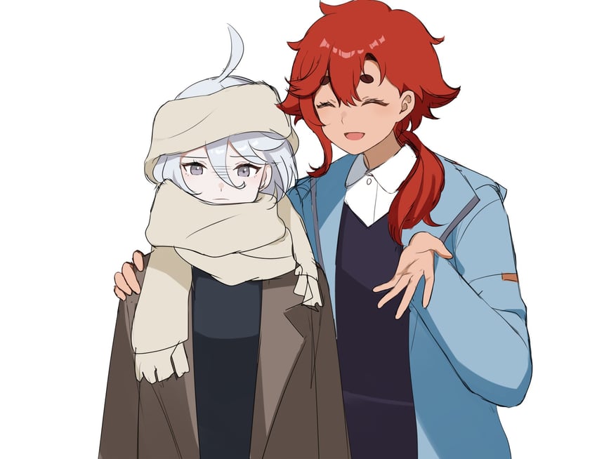 suletta mercury and miorine rembran (gundam and 1 more) drawn by hiruver