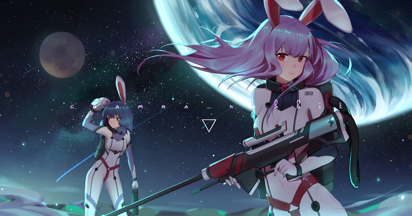 reisen udongein inaba and seiran (touhou) drawn by xtears_kitsune