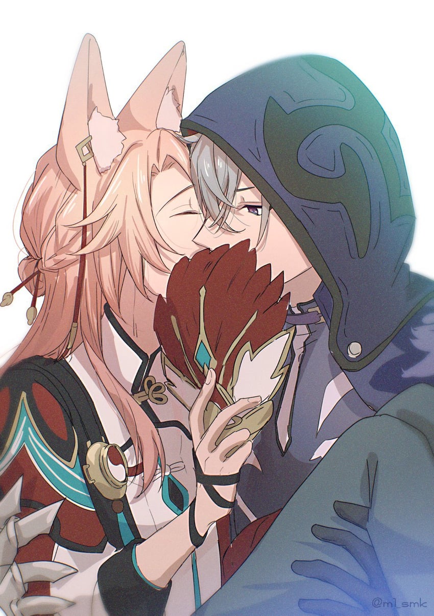 jiaoqiu and moze (honkai and 1 more) drawn by m1_smk
