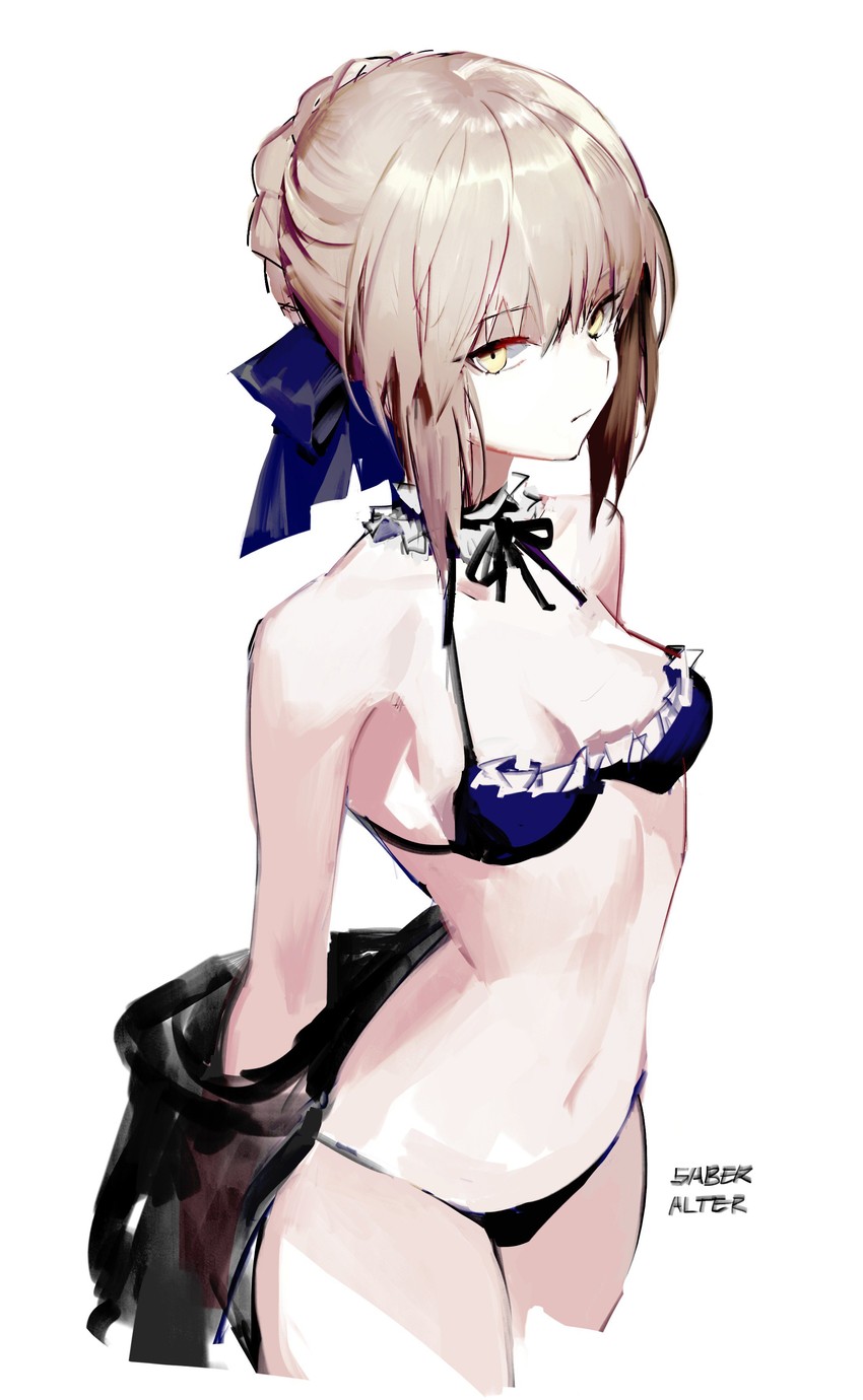 artoria pendragon and saber alter (fate and 1 more) drawn by shycocoa