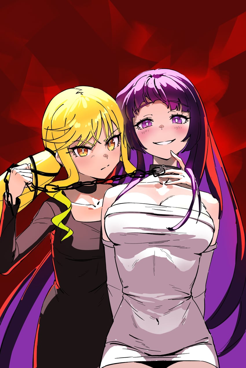suzunomiya lilisa and kurogane otoha (rock wa lady no tashinami deshite) drawn by b1026