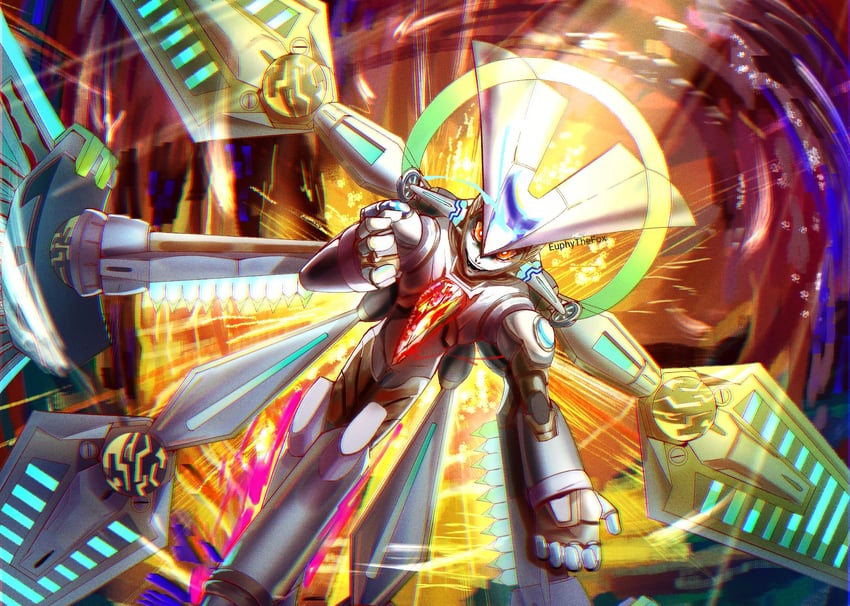 lumine (mega man and 2 more) drawn by euphythefox